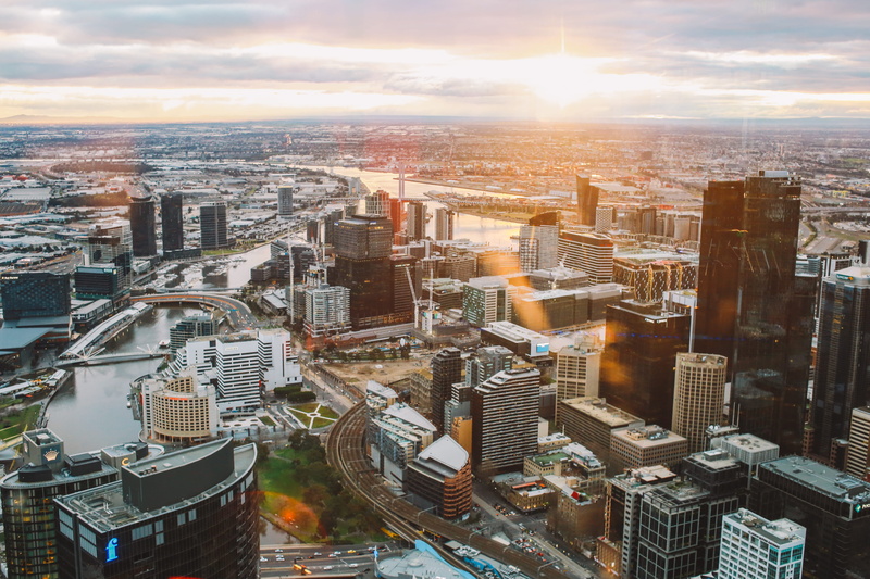 urban skyline, modern, city life, built structure, crowded, high angle view, cloud - sky, residential district, 4K, aerial view, office building exterior