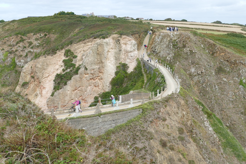 away, travel, transportation, jersey, island, channel islands, scenics - nature, sea, incidental people, steep, connection, environment, land vehicle, road
