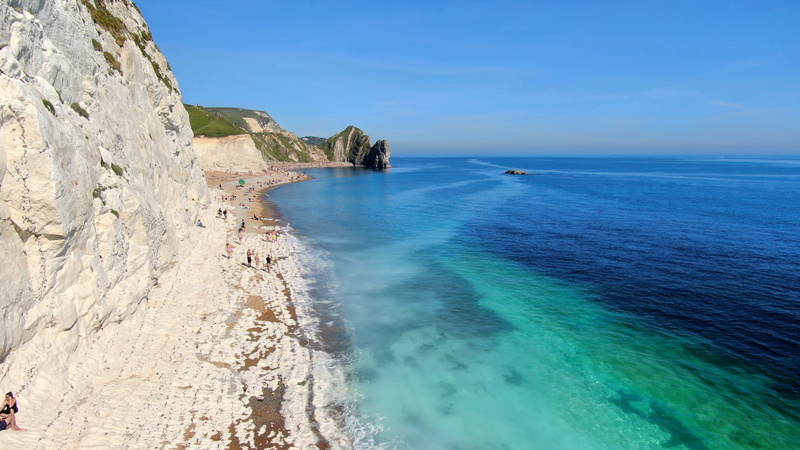 drone, 4K, Durdle Door (england), beach