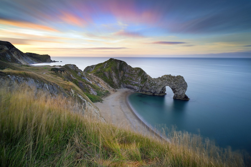 Cliff, England, Durdle Door, Earth, Limestone, Dorset, 1080P, Sea, Shore