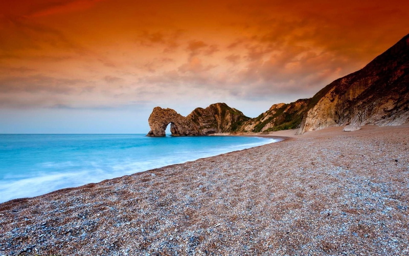 no people, water, rock, rock - object, Ocean, cloud - sky, horizon over water, Beach, England, 1080P, Earth, Sand, beauty in nature, coastline, environment
