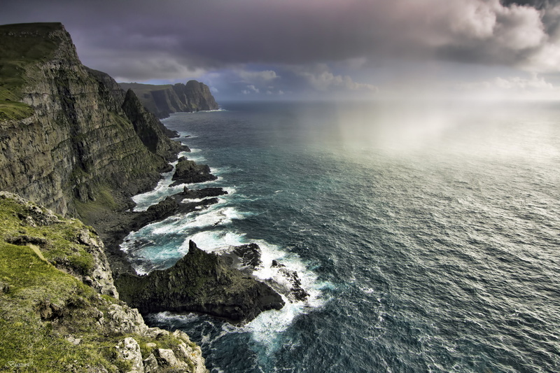 islands, ocean, rocks, faroe, 1080P