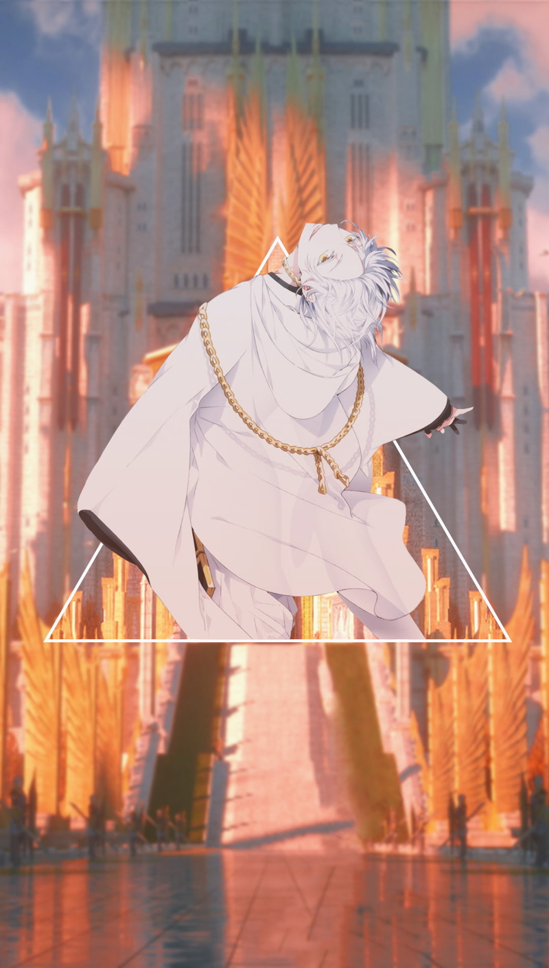 white hair, 720P, fantasy city, anime, picture-in-picture