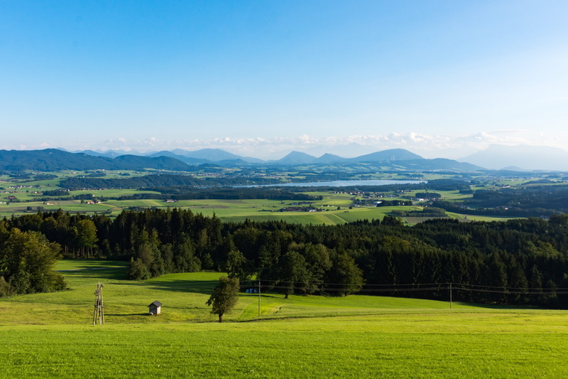 field, land, panorama, rural scene, distant, mountain, outlook, vision, 4K, outdoors, no people, mountain landscape, tranquility, day, distant view, scenics - nature