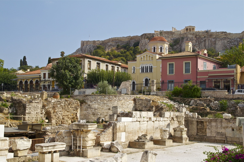 outdoors, landscape, tourism, excavation, house, history, sky, acropolis, homes, view, vision, nature, greece, architecture, tree, 4K, city, clear sky