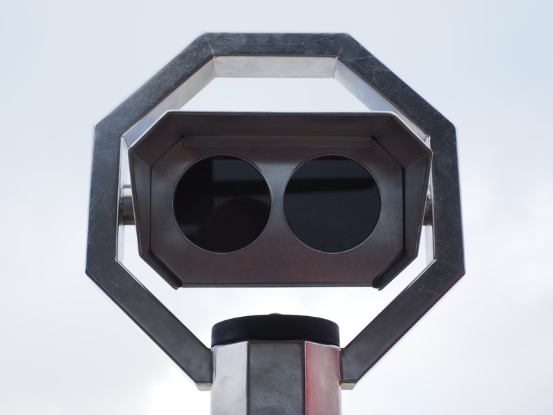 security, distant view, technology, wide, telescope, built structure, metal, distant, vr, blue, no people, view, circle, geometric shape, double tube, diy