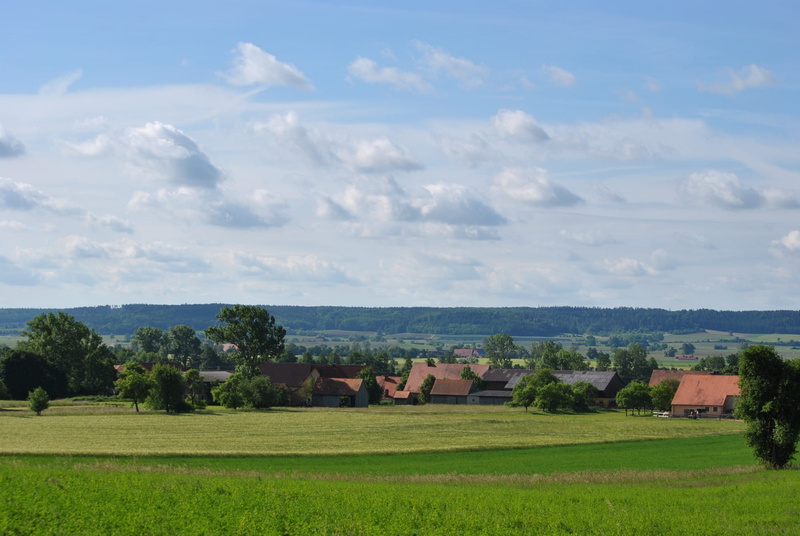 non-Urban Scene, swiss francs, 1080P, no people, reported, germany, land, green Color, valley, cloud - sky, franconian heights, clouds, summer, Nature