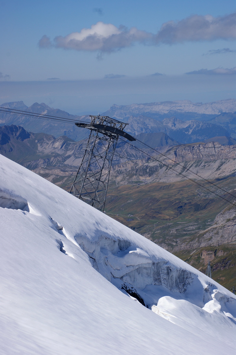 height, snowcapped mountain, sky, foresight, distant view, tranquility, panorama, lift, winter, ice, nature, beauty in nature, scenics - nature, 4K, no people