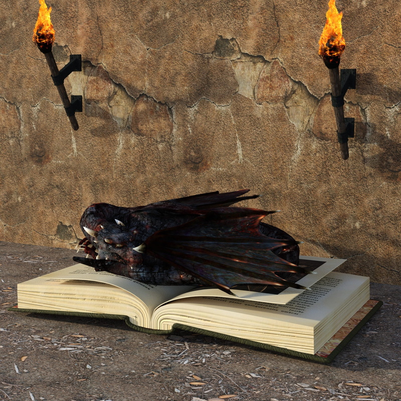 animal themes, one animal, book, old, built structure, dragons, no people, day, pets, black color, fantasy, mystical, animal, vertebrate, domestic, mammal