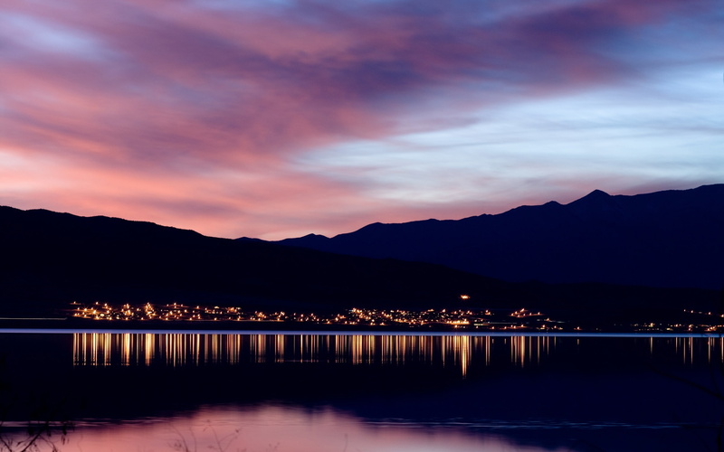 dusk, lake, utah, 2K