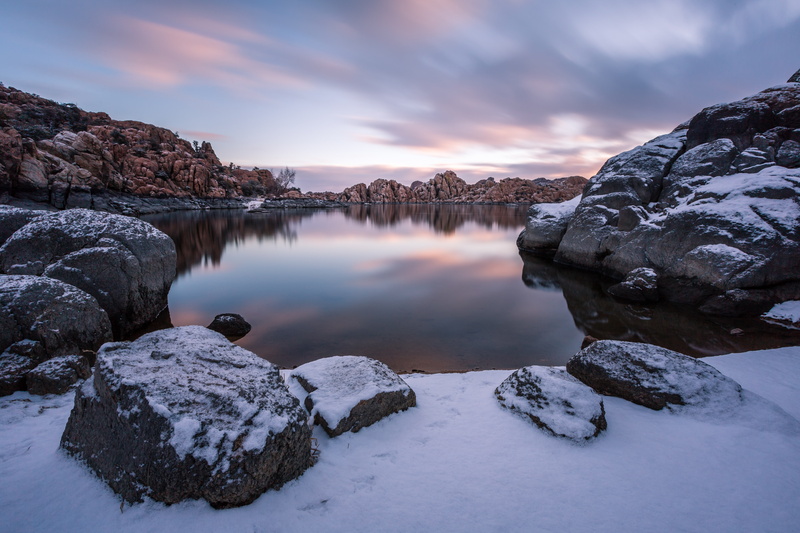 5K, lake, sunrise, Watson Lake, winter, Prescott, Arizona, morning