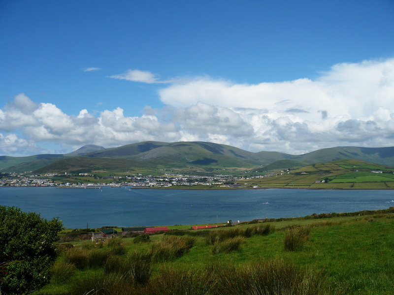 no people, scenic, tranquility, water, public domain, Dingle Bay, dingle, hills, tranquil scene, grass, non-urban scene, scenics, 2K, idyllic, scenics - nature