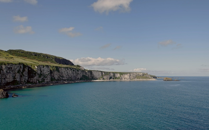 land, antrim, 2K, tranquility, beautiful, no people, nature, outdoors, non-urban scene, sea, blue, horizon, sky, water, day, northern, mountain, ireland