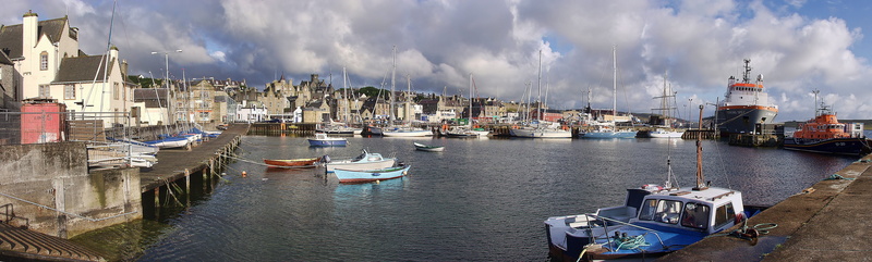 panorama, town, 5K, no people, boat, cloud - sky, Scotland, travel, harbor, mode of transportation, harbour, architecture, Uk, transportation, nature