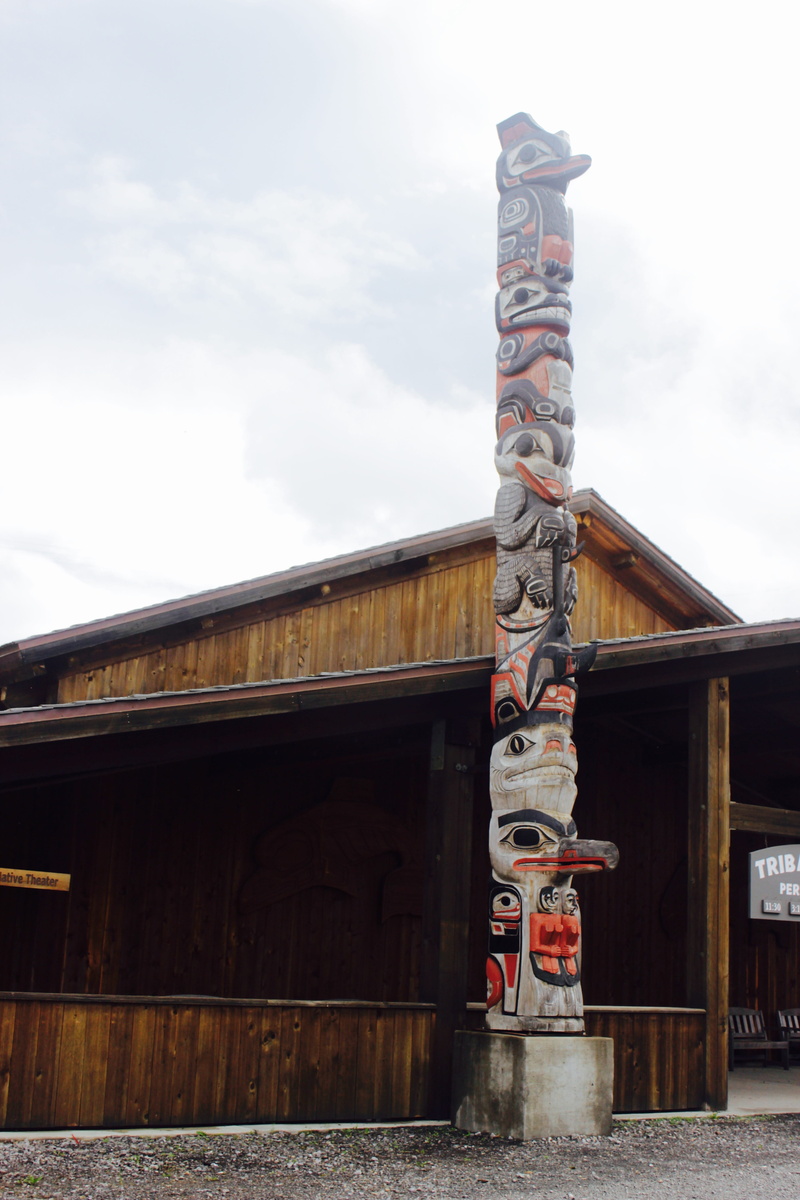 pole, nature, day, no people, architecture, building exterior, wood work, alaska, text, totem pole, water, sky, built structure, connection, wood - material