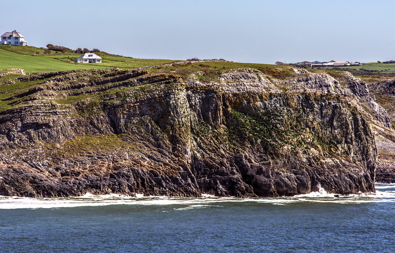 outdoors, scenics - nature, 5K, solid, tranquility, gower, non-urban scene, water, coast, day, cliff, rock - object, beauty in nature, rocky coastline
