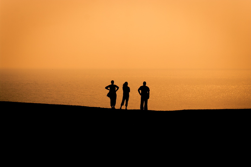 ocean, hd, sillhouette, art, oceans, gower, x, nature, 4K, HORIZON, wales