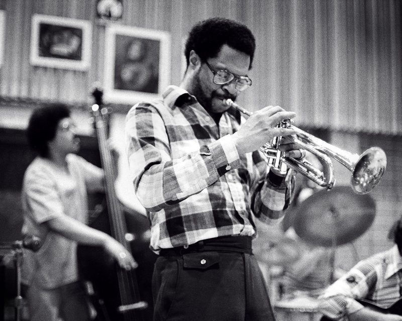 artist, mature men, real people, brass, Woody Shaw, jazz musicians, men, adult, musician, jazz, musical instrument, performance, Rufus Reid, bass, playing
