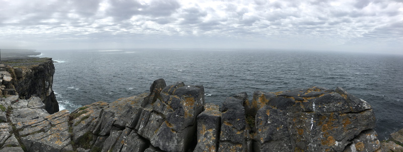 no people, history, clouds, ireland, beauty in nature, shore, cliff, horizon, rocky, horizon over water, european, ancient, ocean, aran islands, outdoors