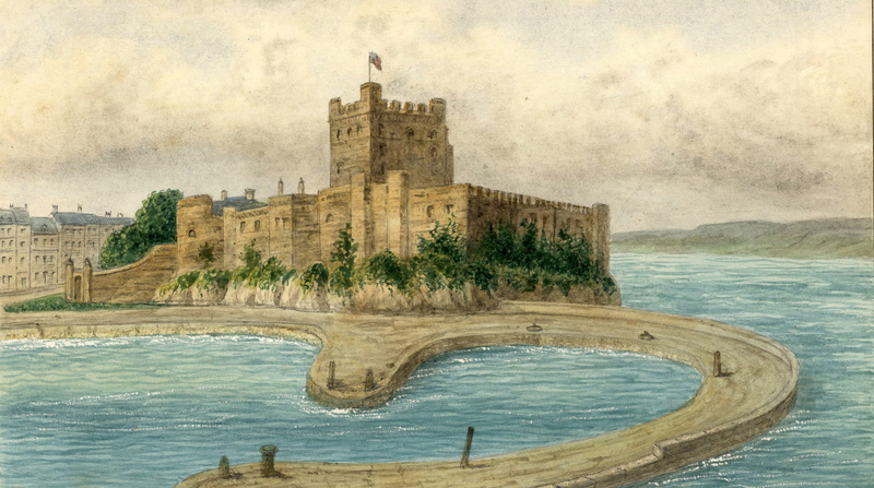 tourism, cloud - sky, nature, tree, travel, travel Destinations, Carrickfergus, 1830 in Ireland, the past, plant, famous Place, photos, history, no people