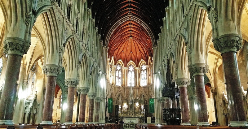 indoors, Church, spirituality, 5K, arch, building, cork, Cobh, ireland, the past, cathedral, tourism, religion, architectural column, gothic style, architecture