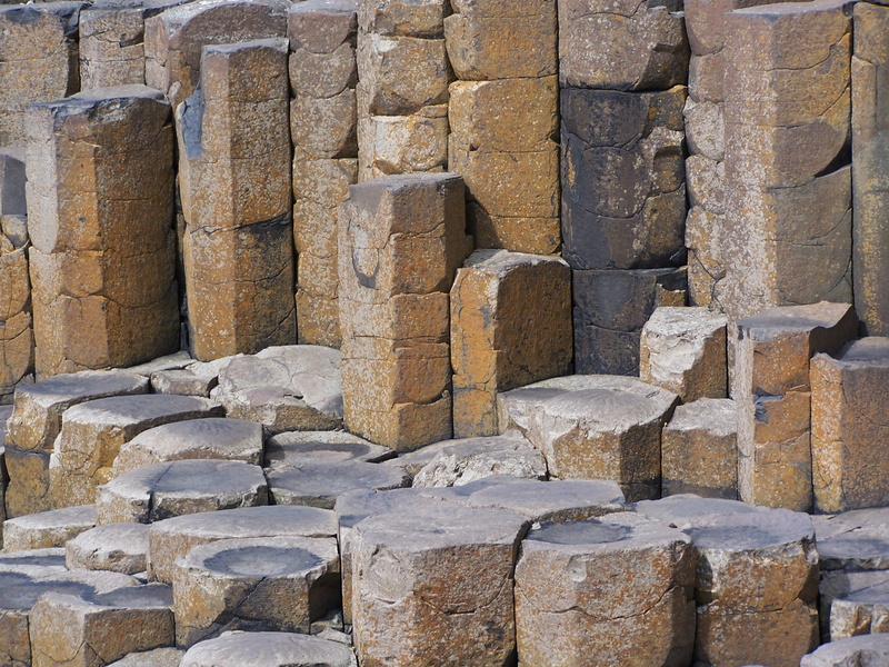 wall, solid, ancient civilization, archaeology, travel destinations, united kingdom, outdoors, structure, stone Material, giants causeway, ireland, bricks