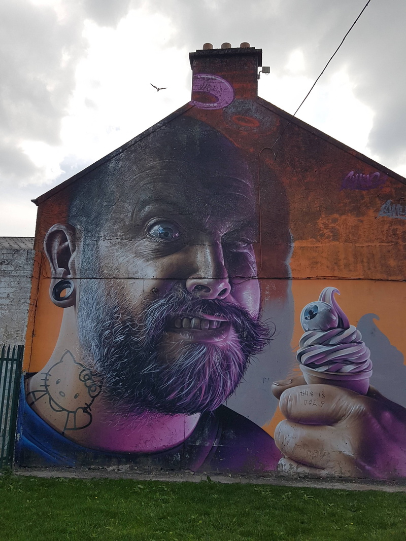 built structure, ireland, cloud - sky, human representation, #art #graffiti #streetart, close-up, nature, building exterior, creativity, representation