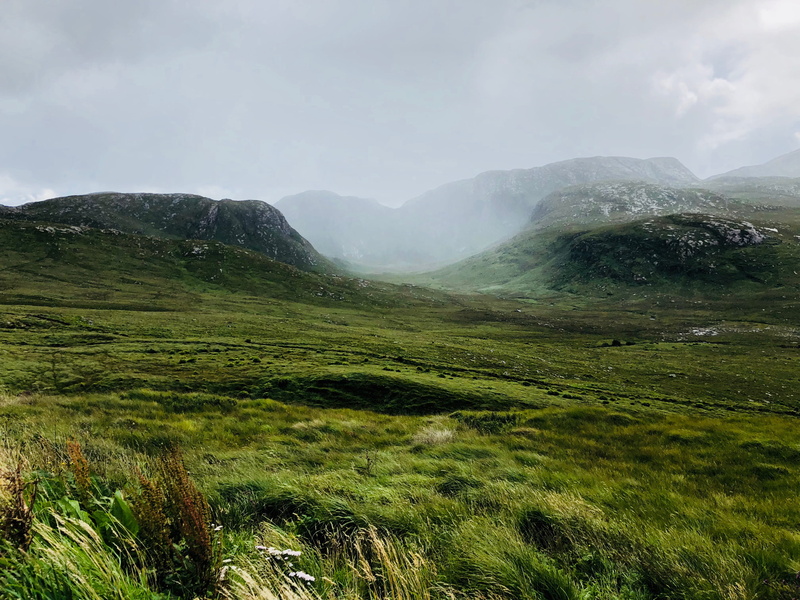 outdoors, beauty in nature, tranquil scene, misty mountains, scenics - nature, 4K, mist, errigal, mount errigal, plant, sky, nature, land, growth, mountain