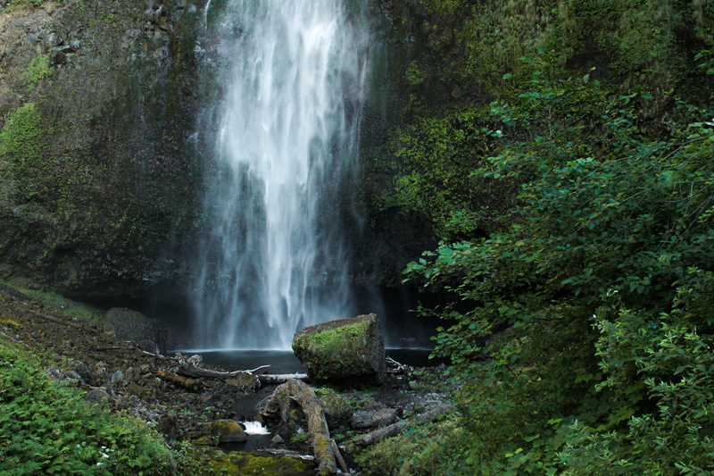 solid, motion, tree, nature, green color, flowing water, flowing, no people, long exposure, green, plant, trees, power, united states, waterfall, rainforest