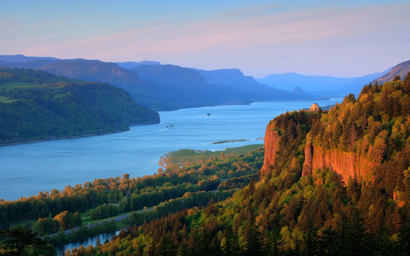 Mountains, 2K, Nature, Columbia, Forest, River, Scenery