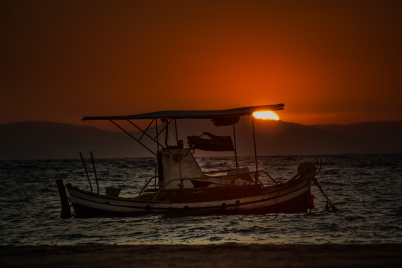 sun, summer, tourism, sand, ocean, europe, transportation, idyllic, outdoors, red, aegean, landscape, ionian, sailboat, sunset, beach, scenics - nature