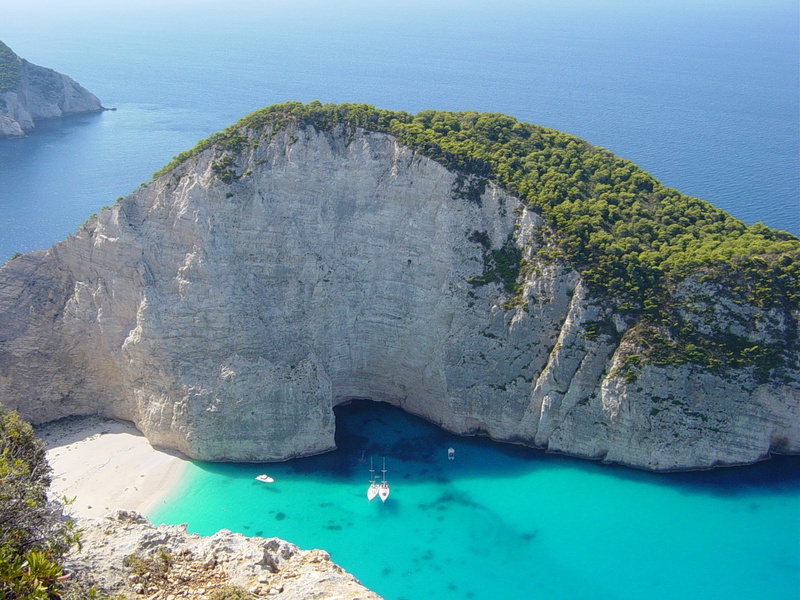 photography, sea, non-urban scene, turquoise colored, zakynthos, greek island, navajo-bay, outdoors, beauty in nature, mountain, rock, 1080P, day, rock - object