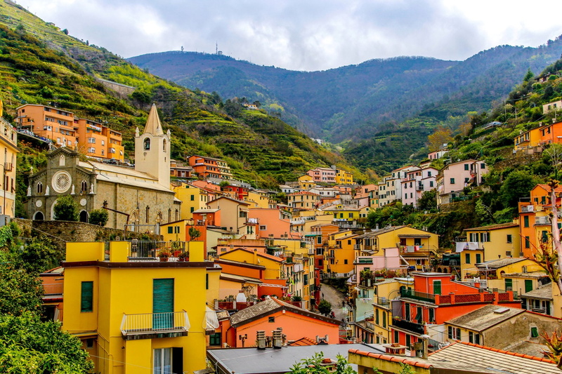 Italy, Colorful, 1080P, Mountain, Village, Manarola, Colors, Cinque Terre, House, Towns