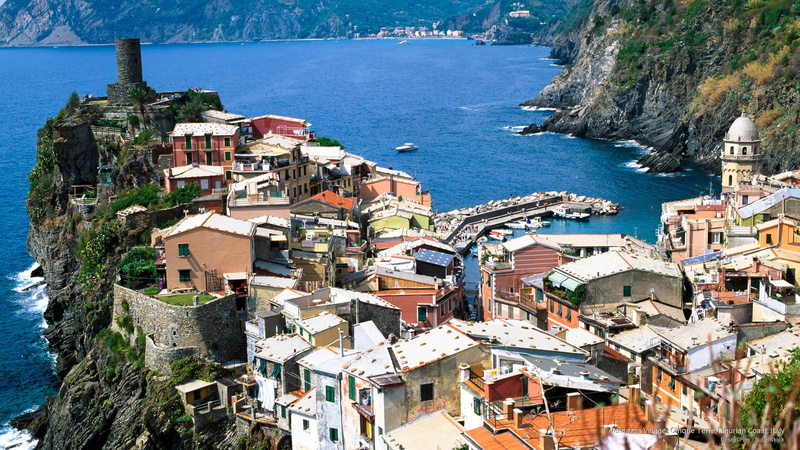 italy, cinque, terre, coast, ligurian, vernazza, Europe, village, 2K