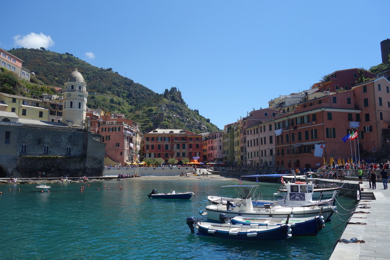 boats, sea, waterfront, travel, cinque terre, nature, town, architecture, italy, coast, city, liguria, canal, sky, transportation, tourism, europe, moored