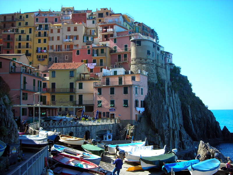 moored, Italy, tourism, mode of transportation, clear sky, building exterior, coastline, sky, residential district, mediterranean Countries, sunlight, europe