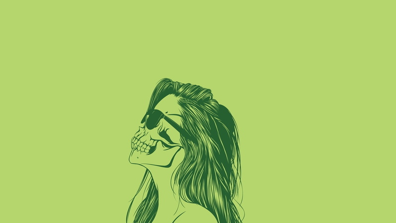 colored background, human body part, green, creativity, minimalism, human representation, studio shot, green background, sunglasses, digital composite