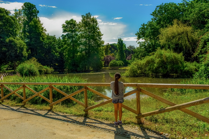 tranquility, milano, tranquil scene, scenery, lake, railing, reflection, 5K, growth, sunshine, milan, tree, pond, scenic, day, park, green color, idyllic