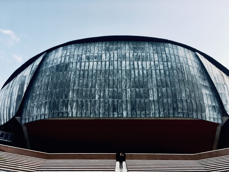 convention center, 4K, tent, dome, daytime, built structure, sunlight, person, day, mode of transportation, modern, musica, glass - material, city, low angle view