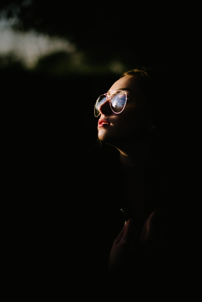 young adult, teenager, women, beautiful woman, front view, sunglasses, person, light, adult, eyeglasses, accessory, finger, looking away, woman, hair, human face