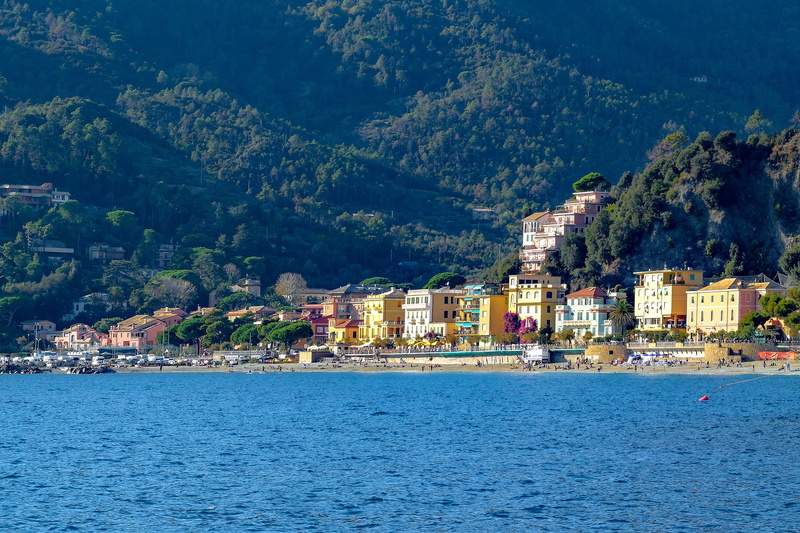 beauty in nature, coast, blue, building, mediterranean, 4K, built structure, italy, colorful, tree, scenics - nature, cinque terre, waterfront, architecture
