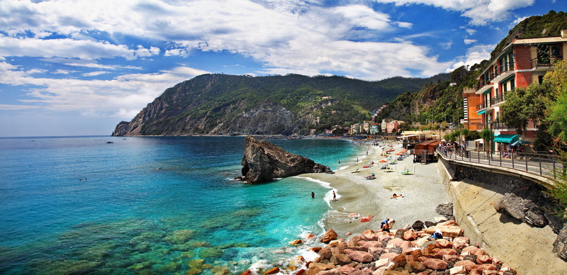 landscape, town, tourist, cliff, mediterranean Sea, summer, seascape, sea, bay Of Water, land, rock - Object, mountain, village, cloud - sky, famous Place