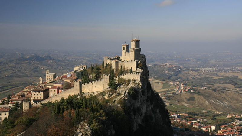 1080P, morino, san, fortress, villages, guaita, hill, nature and landscapes, vally
