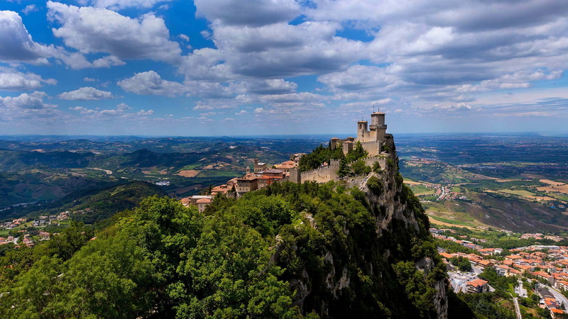 1080P, mountain, Guaita, rock, fortress, San Marino