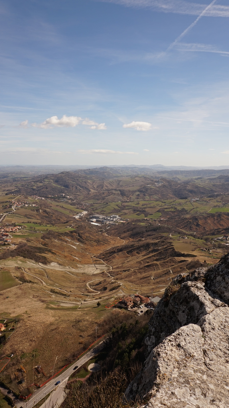 italy, no people, san marino, scenics - nature, world, 5K, outdoors, sunlight, mountain range, arid climate, high angle view, beauty in nature, rock, remote