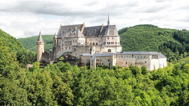 forest, vianden, castle, 1080P, diekirch, luxembour