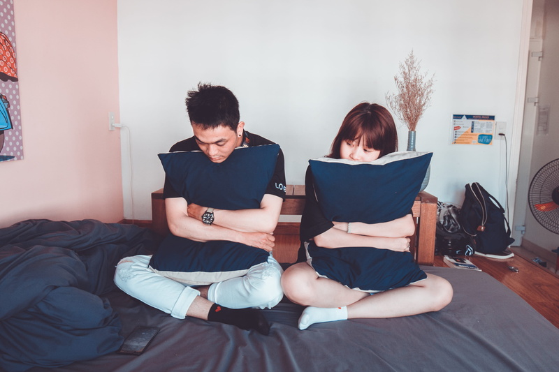 domestic room, indoors, blanket, couple, two people, emotion, young adult, sofa, room, hug, wear, men, couple - relationship, house, hairstyle, family