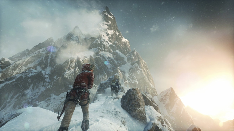 nature, Lara Croft, video games, scenics - nature, mountain peak, outdoors, leisure activity, standing, screen shot, real people, lifestyles, mountain range