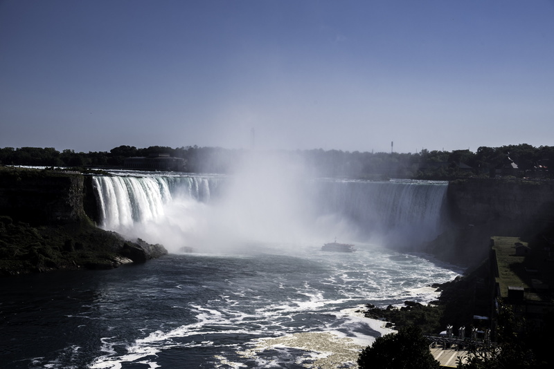 rock - object, long exposure, rock, no people, waterfall, flowing water, niagara, landscape, travel destinations, Canada, 5K, Full View, mist, nature