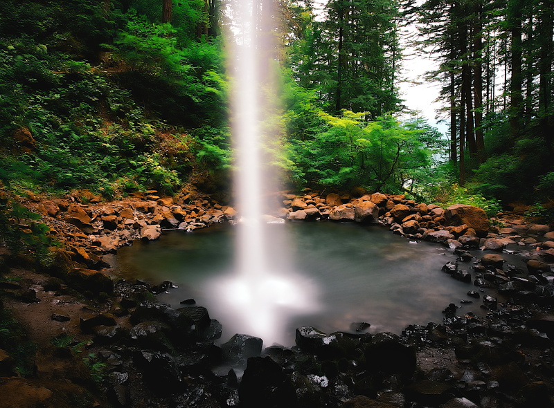 nature, Gorge, stream, Cano, Horsetail Falls, Water, river, landscape, Canon, Canyon, rock - Object, beauty In Nature, Pacific Northwest, Oregon, sunlight